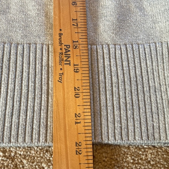 Lands End Drifter Crew Fisherman Cotton L/S Sweater Gray Size Medium 8-10 - Picture 6 of 9